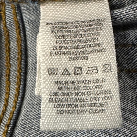 Free People SZ W25 Skinny Jeans Distressed Rips Mid-Rise Stretch Zip-Fly Blue - Picture 9 of 10